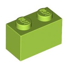 Lime Brick 1 x 2