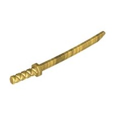 Pearl Gold Minifigure, Weapon Sword, Shamshir/Katana