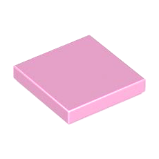 Bright Pink Tile 2 x 2 with Groove