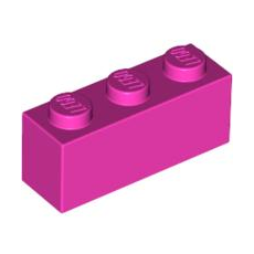 Dark Pink Brick 1 x 3