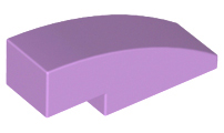 Medium Lavender Slope, Curved 3 x 1 No Studs