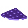 Dark Purple Plate, Round Corner 4 x 4