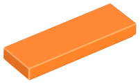 Orange Tile 1 x 3
