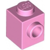 Bright Pink Brick, Modified 1 x 1 with Stud on 1 Side