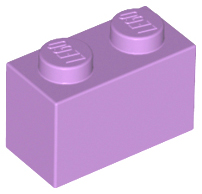 Medium Lavender Brick 1 x 2