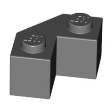Dark Bluish Gray Brick, Modified Facet 2 x 2