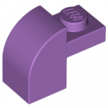 Medium Lavender Slope, Curved 2 x 1 x 1 1/3 with Recessed Stud
