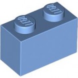 Medium Blue Brick 1 x 2