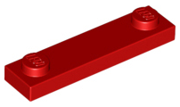 Red Plate, Modified 1 x 4 with 2 Studs