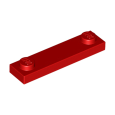 Red Plate, Modified 1 x 4 with 2 Studs
