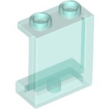 Trans-Light Blue Panel 1 x 2 x 2 with Side Supports - Hollow Studs