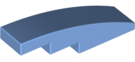 Medium Blue Slope, Curved 4 x 1 No Studs