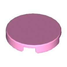 Bright Pink Tile, Round 2 x 2