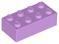 Medium Lavender Brick 2 x 4