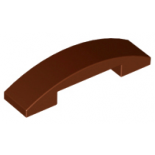 Reddish Brown Slope, Curved 4 x 1 Double No Studs