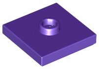 Dark Purple Plate, Modified 2 x 2 with Groove and 1 Stud in Center (Jumper)
