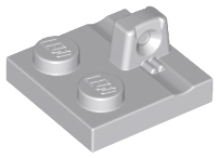 Light Bluish Gray Hinge Plate 2 x 2 Locking with 1 Finger on Top