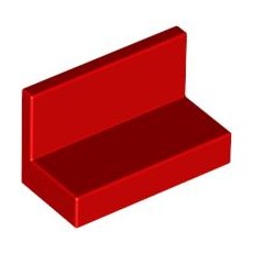 Red Panel 1 x 2 x 1 with Rounded Corners