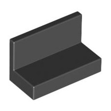Black Panel 1 x 2 x 1 with Rounded Corners
