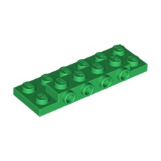 Green Plate, Modified 2 x 6 x 2/3 with 4 Studs on Side
