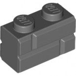 Dark Bluish Gray Brick, Modified 1 x 2 with Masonry Profile (Brick Profile)