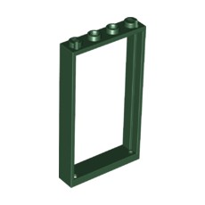 Dark Green Door, Frame 1 x 4 x 6 with 2 Holes on Top and Bottom