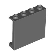 Dark Bluish Gray Panel 1 x 4 x 3 with Side Supports - Hollow Studs