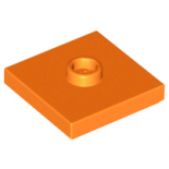 Orange Plate, Modified 2 x 2 with Groove and 1 Stud in Center (Jumper)