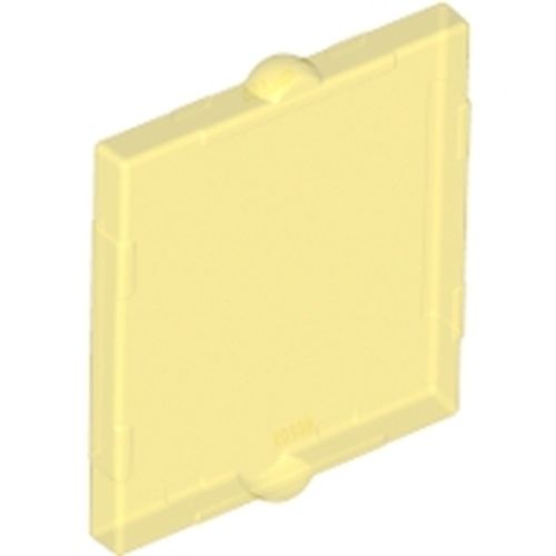 Trans-Yellow Glass for Window 1 x 2 x 2 Flat Front