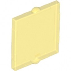 Trans-Yellow Glass for Window 1 x 2 x 2 Flat Front