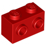 Red Brick, Modified 1 x 2 with Studs on 1 Side