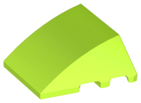 Lime Wedge 4 x 3 No Studs