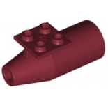 Dark Red Engine, Smooth Large, 2 x 2 Thin Top Plate