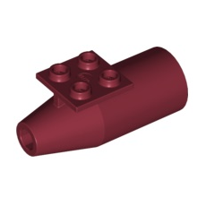 Dark Red Engine, Smooth Large, 2 x 2 Thin Top Plate