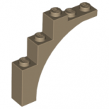 Dark Tan Brick, Arch 1 x 5 x 4 - Irregular Bow