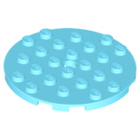 Medium Azure Plate, Round 6 x 6 with Hole