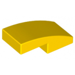 Yellow Slope, Curved 2 x 1 No Studs