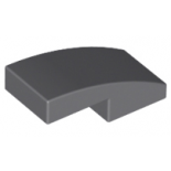 Dark Bluish Gray Slope, Curved 2 x 1 No Studs