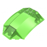 Trans-Bright Green Windscreen 8 x 6 x 2 Curved