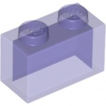 Trans-Purple Brick 1 x 2 without Bottom Tube