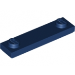 Dark Blue Plate, Modified 1 x 4 with 2 Studs