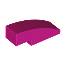 Magenta Slope, Curved 3 x 1 No Studs