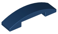 Dark Blue Slope, Curved 4 x 1 Double No Studs