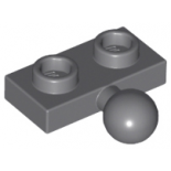 Dark Bluish Gray Plate, Modified 1 x 2 with Towball on Side
