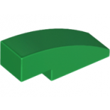 Green Slope, Curved 3 x 1 No Studs
