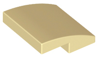 Tan Slope, Curved 2 x 2 No Studs