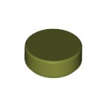 Olive Green Tile, Round 1 x 1