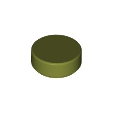 Olive Green Tile, Round 1 x 1