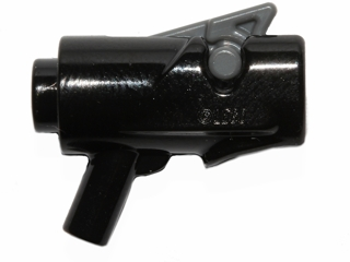 Black Minifigure, Weapon Gun, Mini Blaster / Shooter with Dark Bluish Gray Trigger