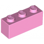 Bright Pink Brick 1 x 3